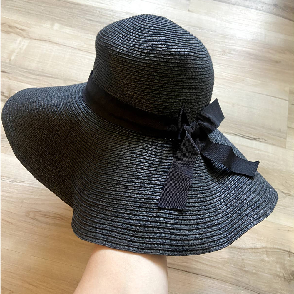 TARGET Woven Floppy Straw Hat With Bow - Picture 5 of 7